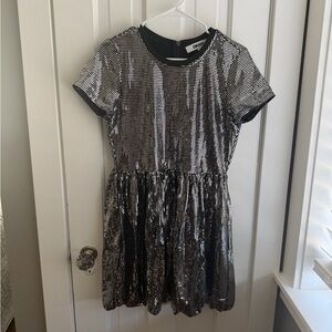 DKNY Silver dress medium disco party dress
